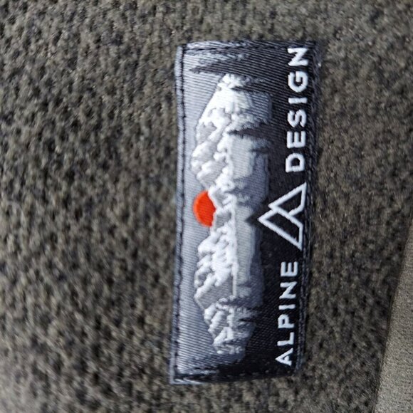 Alpine Design Mens XXL Olive Green Fleece Pullover Jacket With Snap Collar - Picture 4 of 6